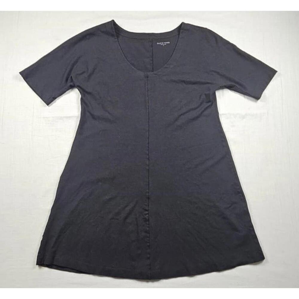Eileen‎ Fisher Women's Size Small Black Short Sleeve Relaxed Tunic